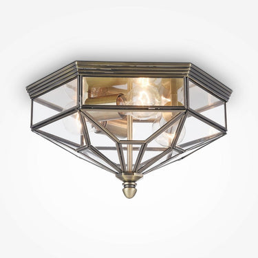 Deckenleuchte Bronze Klarglasplatten 3× E27 – Zeil | Maytoni - Esszett Luxury | Stilvolles Wohnen mit Charakter