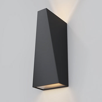 Fassadenbeleuchtung – Schwarzes Finish, Metallgehäuse, IP54 Schutz, 20 cm - Times Square | Maytoni