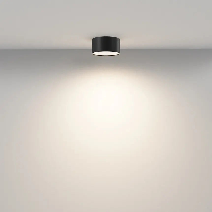 Black aluminum ceiling light with integrated LED and warm white light – Zon | Maytoni