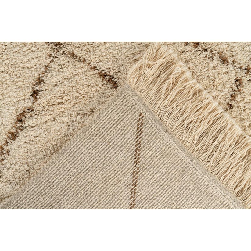 Teppich – Geometrisches Linienmuster, Fransen Abschluss, Baumwoll Material, 160 x 230 - Mylen 425 | Kayoom