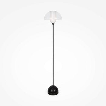 Stehleuchte schwarzes Metallgestell, Glas‑Schirm & Stilvolle Silhouette – Memory | Maytoni - Esszett Luxury | Stilvolles Wohnen mit Charakter