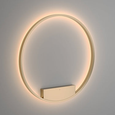 Wandleuchte mit goldfarbenem Aluminiumring und weißem Silikon - Diffusor – Rim | Maytoni - Esszett Luxury | Stilvolles Wohnen mit Charakter