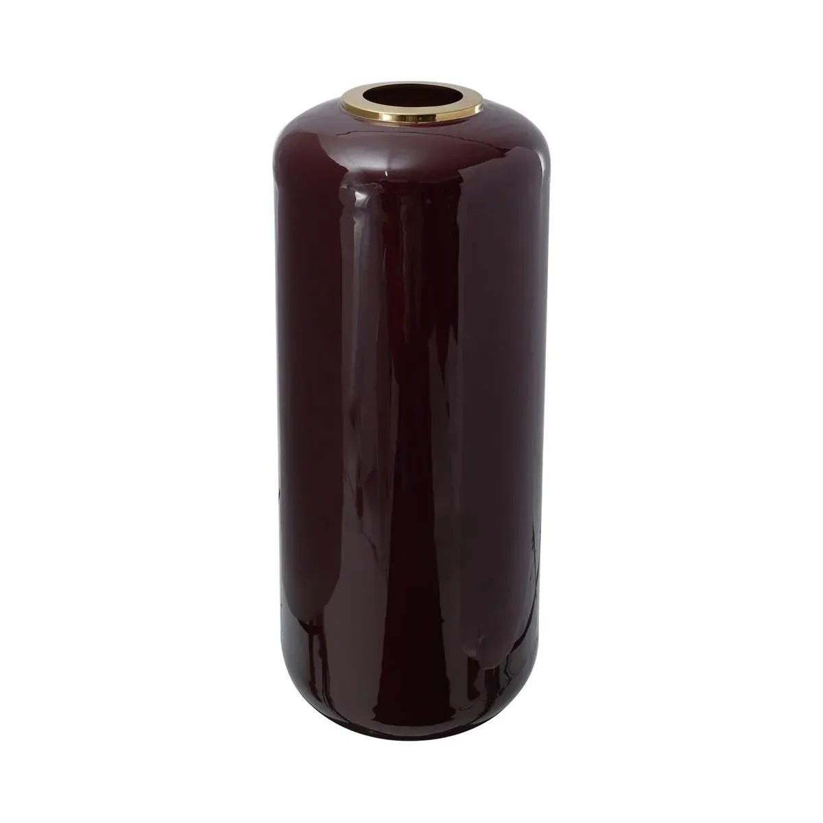 Vase im Art - Deco - Stil mit goldener Struktur beerenfarbener Oberfläche und eleganter Form – Art Deco 205 | Kayoom - Esszett Luxury | Stilvolles Wohnen mit Charakter