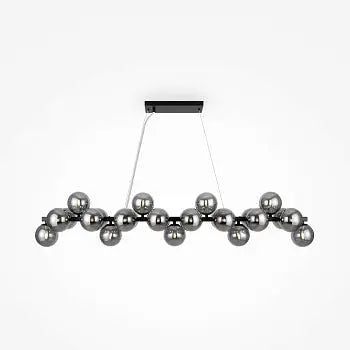 Pendelleuchte – Schwarzes Metall, 25-flammiges Design, Glasschirme - Dallas | Maytoni