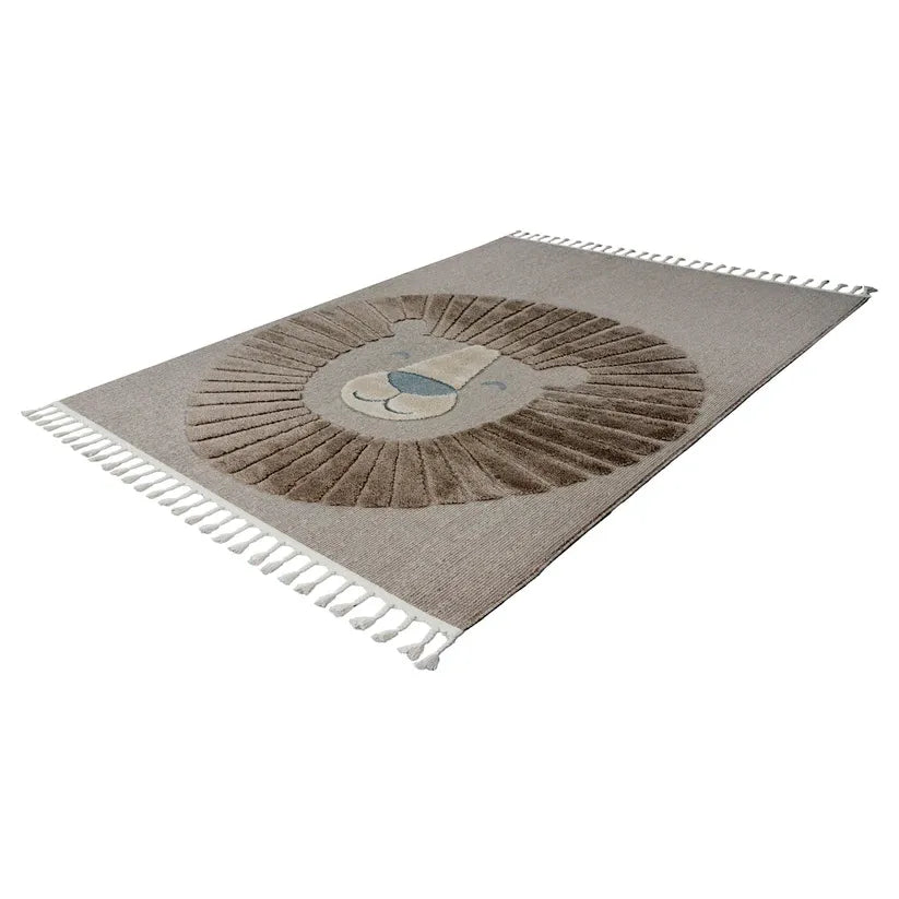 Teppich – Löwenmotiv, Polypropylen, Grauton, 120 x 170 cm - Modena 424 | Kayoom