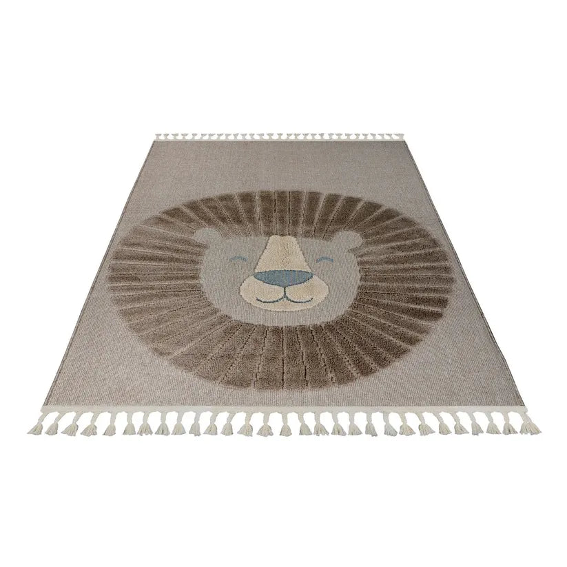 Teppich – Löwenmotiv, Polypropylen, Grauton, 120 x 170 cm - Modena 424 | Kayoom