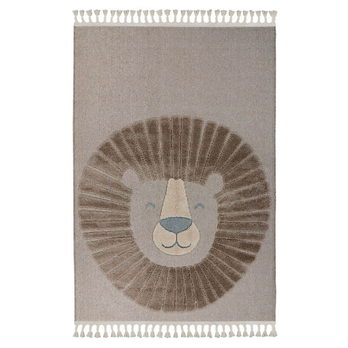 Teppich – Löwenmotiv, Polypropylen, Grauton, 120 x 170 cm - Modena 424 | Kayoom
