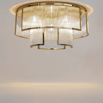 Ceiling Lamp Gold Finish & Crystal Elements - Frame | Maytoni