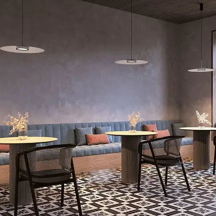Pendant Lamp White Flower Glass Body Integrated LED & Matte White Metal Casing – El | Maytoni