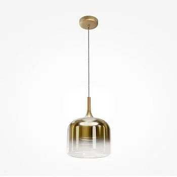 Pendelleuchte – Goldenes Metallgehäuse, 12W Leistung, Warmweiß, IP20 Schutzart - Spirito | Maytoni