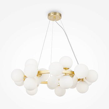 Pendelleuchte mit goldfarbenem Metallrahmen und weißem Glas im modernen Design – Dallas | Maytoni - Esszett Luxury | Stilvolles Wohnen mit Charakter