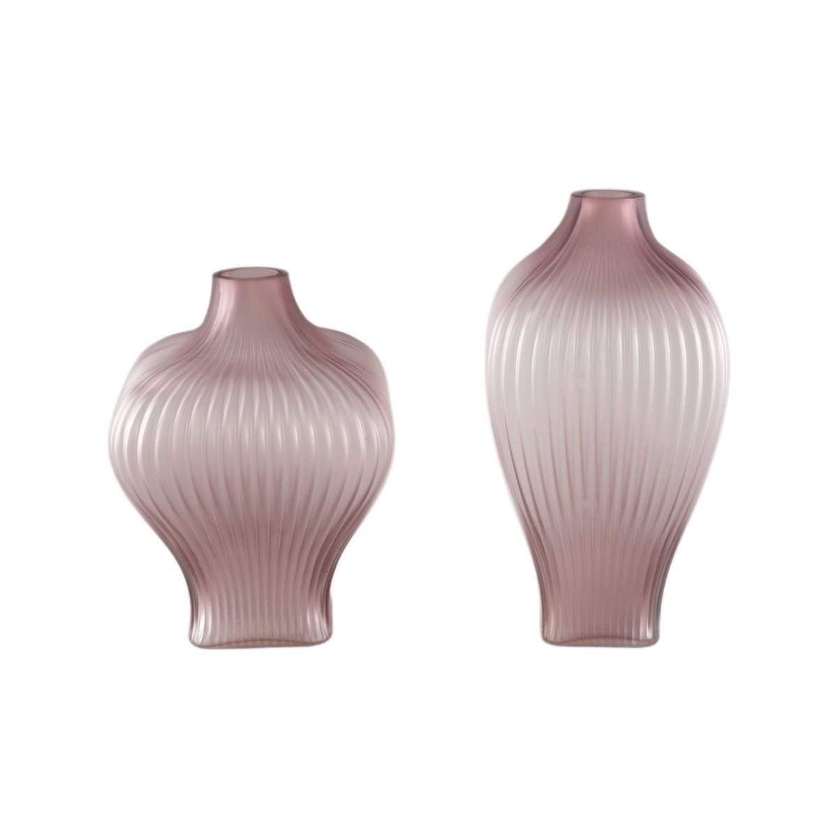 Glasvase - Halde 19.0 x 19.0 x 37.0 cm Rosa von PTMD - Esszett Luxury | Stilvolles Wohnen mit Charakter