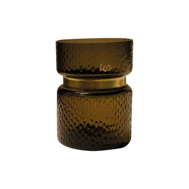 Glasvase - Quilio Brown 11.5 x 11.5 x 16.0 cm von PTMD - Esszett Luxury | Stilvolles Wohnen mit Charakter