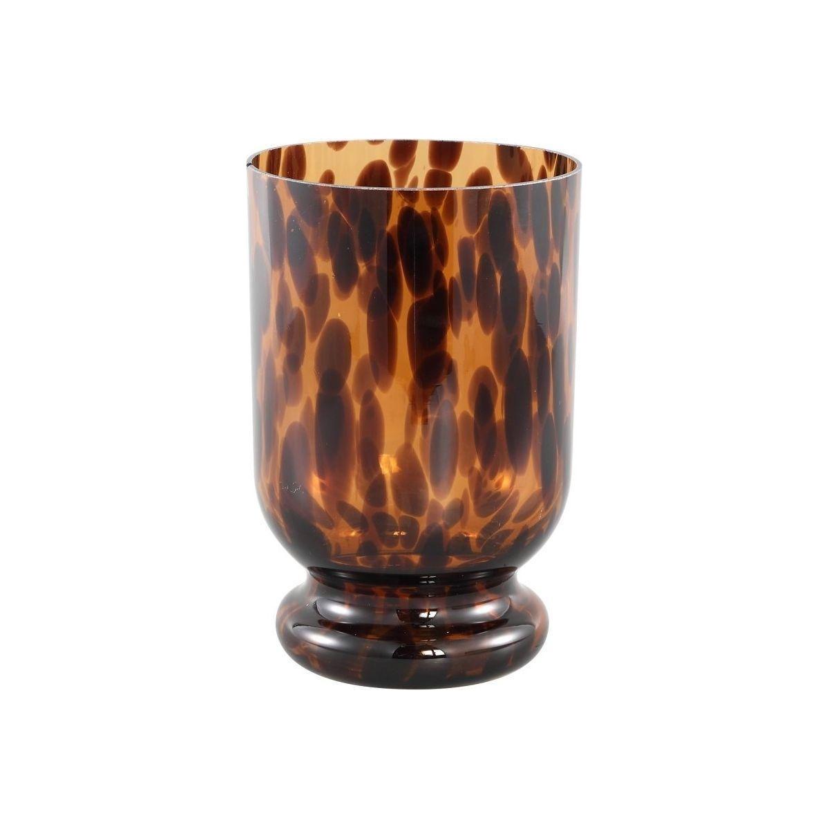 Glasvase - Rikkie Brown M (Ø 14 x 21 cm) von PTMD - Esszett Luxury | Stilvolles Wohnen mit Charakter
