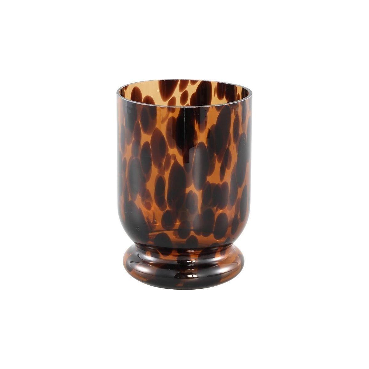 Glasvase - Rikkie Brown M (Ø 14 x 21 cm) von PTMD - Esszett Luxury | Stilvolles Wohnen mit Charakter