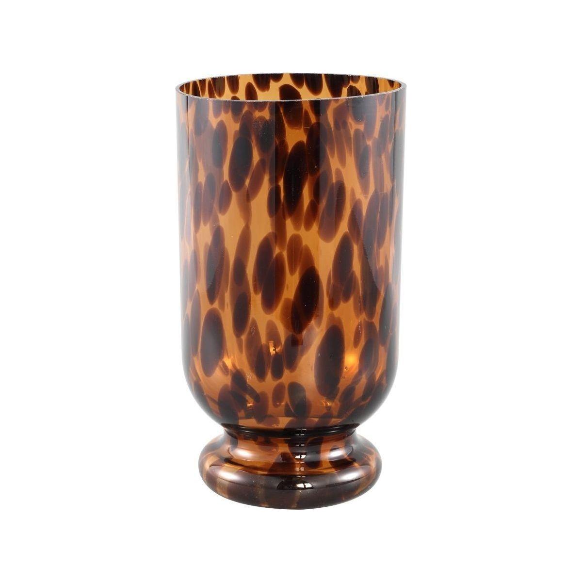 Glasvase - Rikkie Brown M (Ø 14 x 21 cm) von PTMD - Esszett Luxury | Stilvolles Wohnen mit Charakter