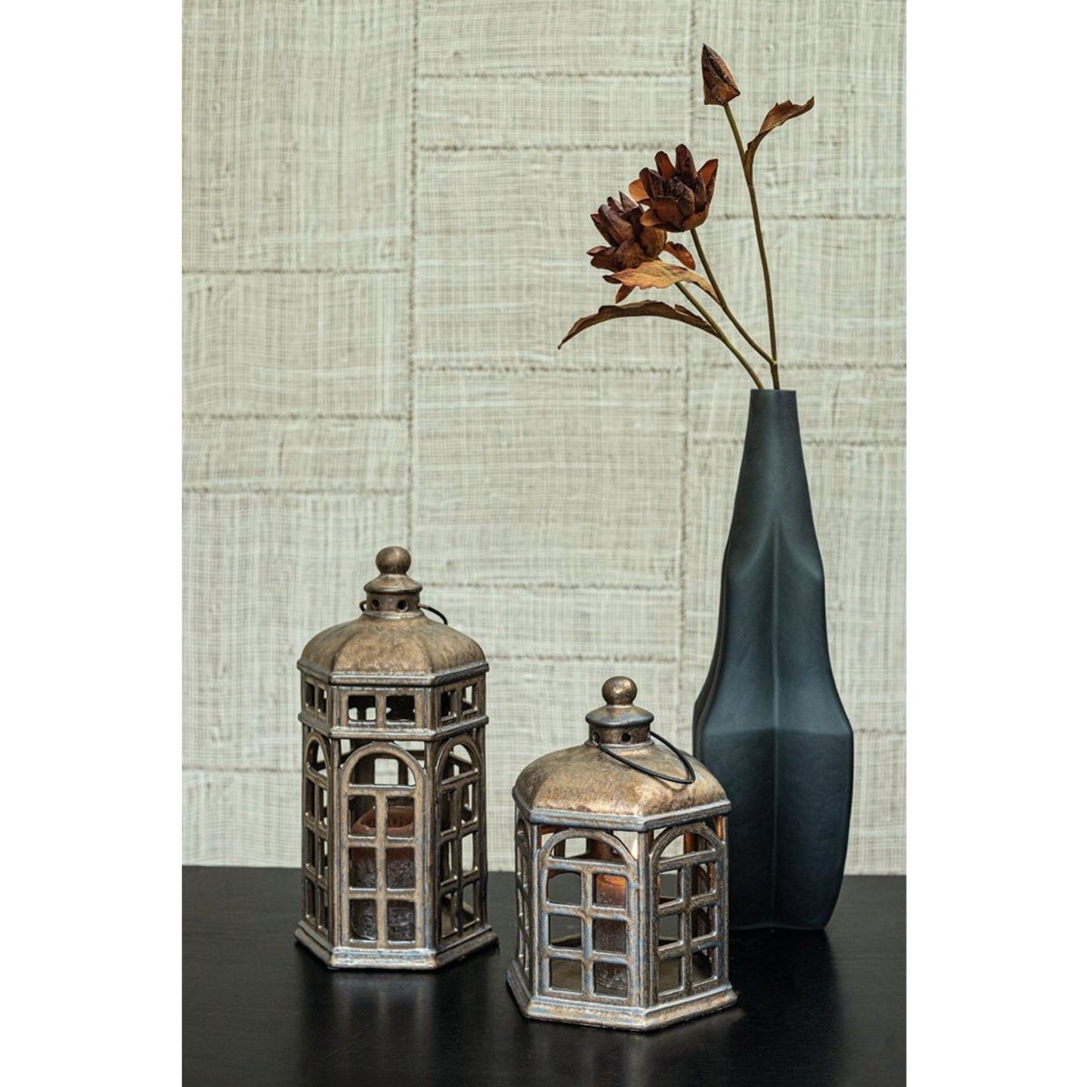 Glasvase - Robbin Grey glass vase angualr winged L (Ø 13.5 x 47.5 cm) von PTMD - Esszett Luxury | Stilvolles Wohnen mit Charakter