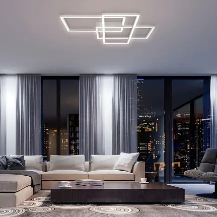 Deckenleuchte – Weißes Aluminium, 80 W Leistung, IP20 Schutzart, 68 cm Breite - Rida | Maytoni
