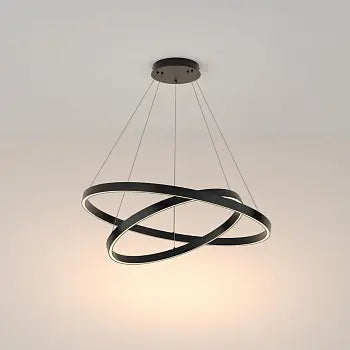 Pendelleuchte – Schwarzes Aluminium, 88W Leistung, Warmweiß, Ø80 cm - Rim | Maytoni