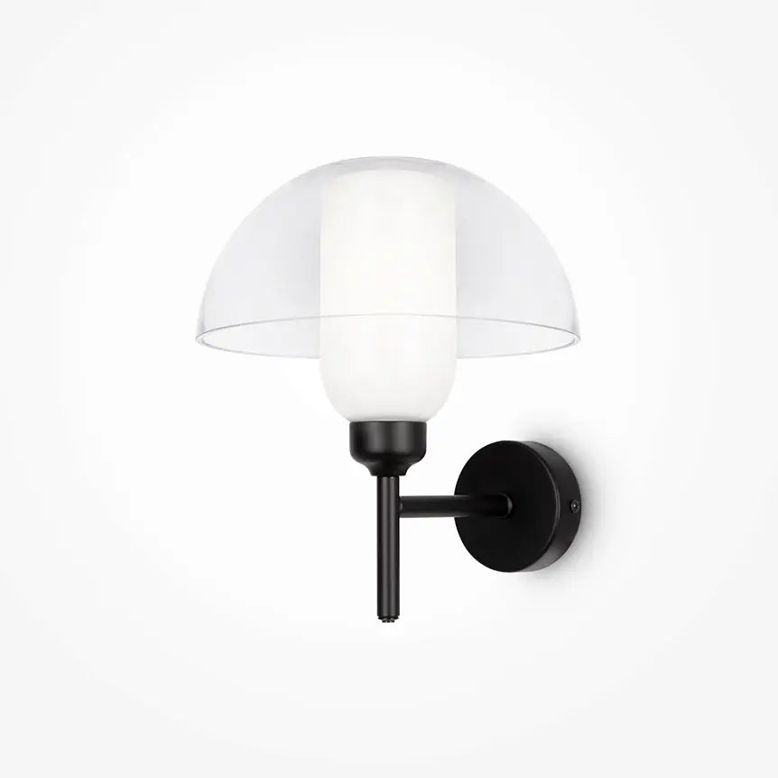 Wall Lamp Black, Metal Frame, Glass Accent, Modern – Memory | Maytoni