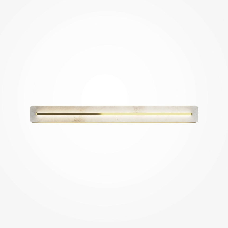 Wall light brass, satin finish, alabaster – Albatre