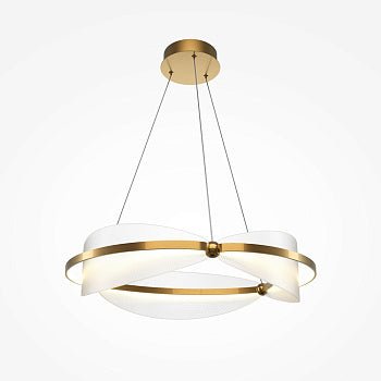 Pendelleuchte Aluminiumrahmen Messing - Finish Strukturierter Acryl - Diffusor LED 45 W – Breeze | Maytoni - Esszett Luxury | Stilvolles Wohnen mit Charakter