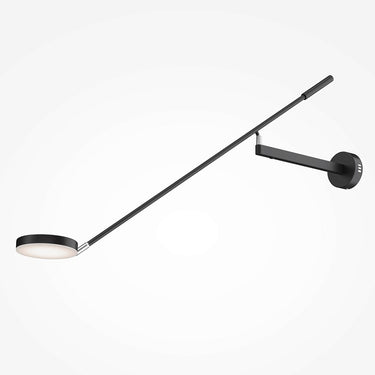 Wandleuchte Schwarz, verstellbarer Arm, matter Diffusor, integrierte LED – Fad | Maytoni - Esszett Luxury | Stilvolles Wohnen mit Charakter