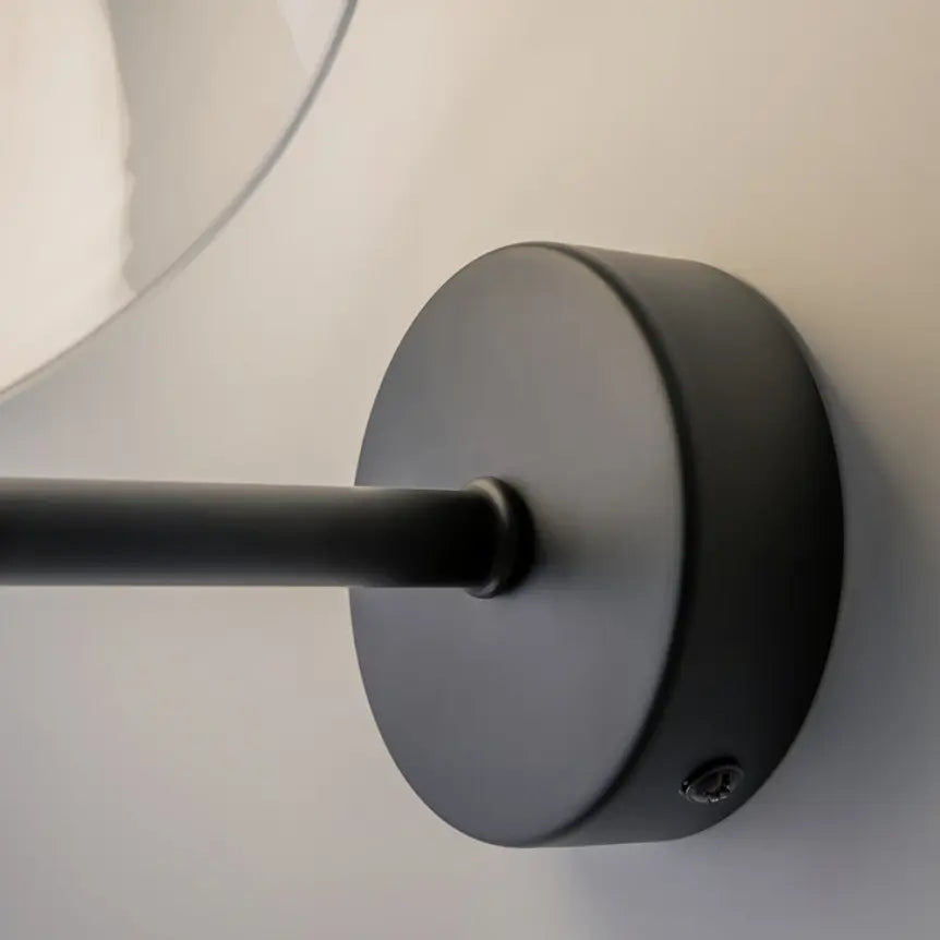 Wall Lamp Black, Metal Frame, Glass Accent, Modern – Memory | Maytoni