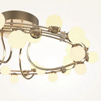 Deckenleuchte – Gold Finish, Edelstahlgehäuse, 55 W Leistung, 20 cm Höhe, 360° Licht - Tessara | Maytoni