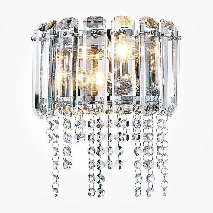 Wall lamp with ribbed crystal glass and chrome finish - Hail | Maytoni