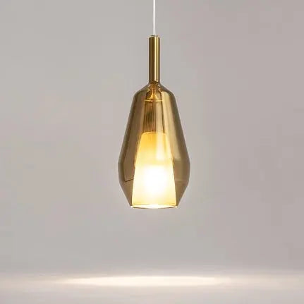 Pendant lamp Mirrored Gold Geometric Glass Shade, Opal Glass Inner Shade & Black Metal Base – Duality | Maytoni