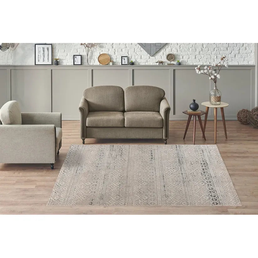 Teppich – Geometrisches Design, Skandinavischer Stil, Flache Struktur, 160 x 230 cm - Gene 525 | Kayoom