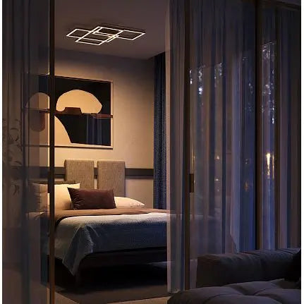 Deckenleuchte – Goldfarbenes Aluminium, 78 W Leistung, IP20 Schutzart, 78 cm Breite - Rida | Maytoni