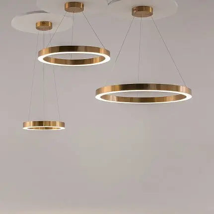 Pendelleuchte – Messing Finish, Acrylschirm, 39 W LED, IP20 Schutz, Ø60 cm - Saturno | Maytoni