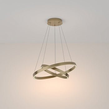 Pendelleuchte mit Messing - Finish, höhenverstellbar, integrierter LED 6100 lm, 3000 K – Rim | Maytoni - Esszett Luxury | Stilvolles Wohnen mit Charakter