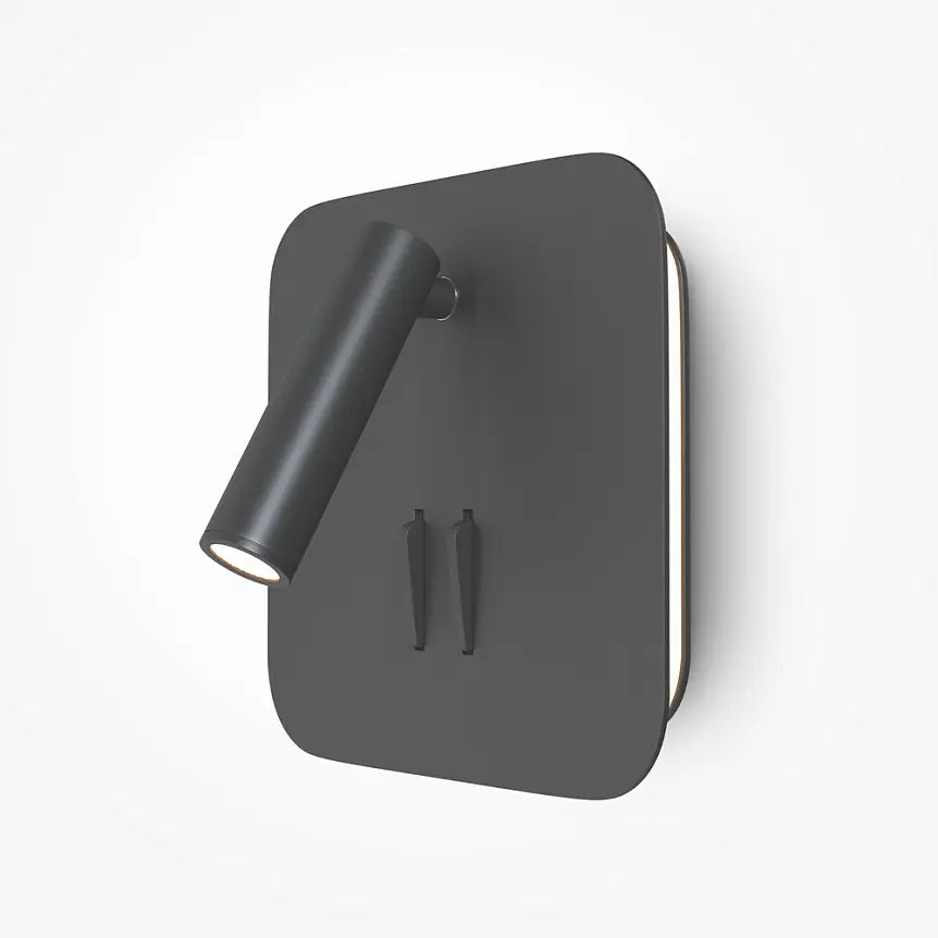 Wandleuchte – Schwarzes Aluminium, IP20 Schutz, Warmweiß, 13 cm Höhe - Ios 176 | Maytoni