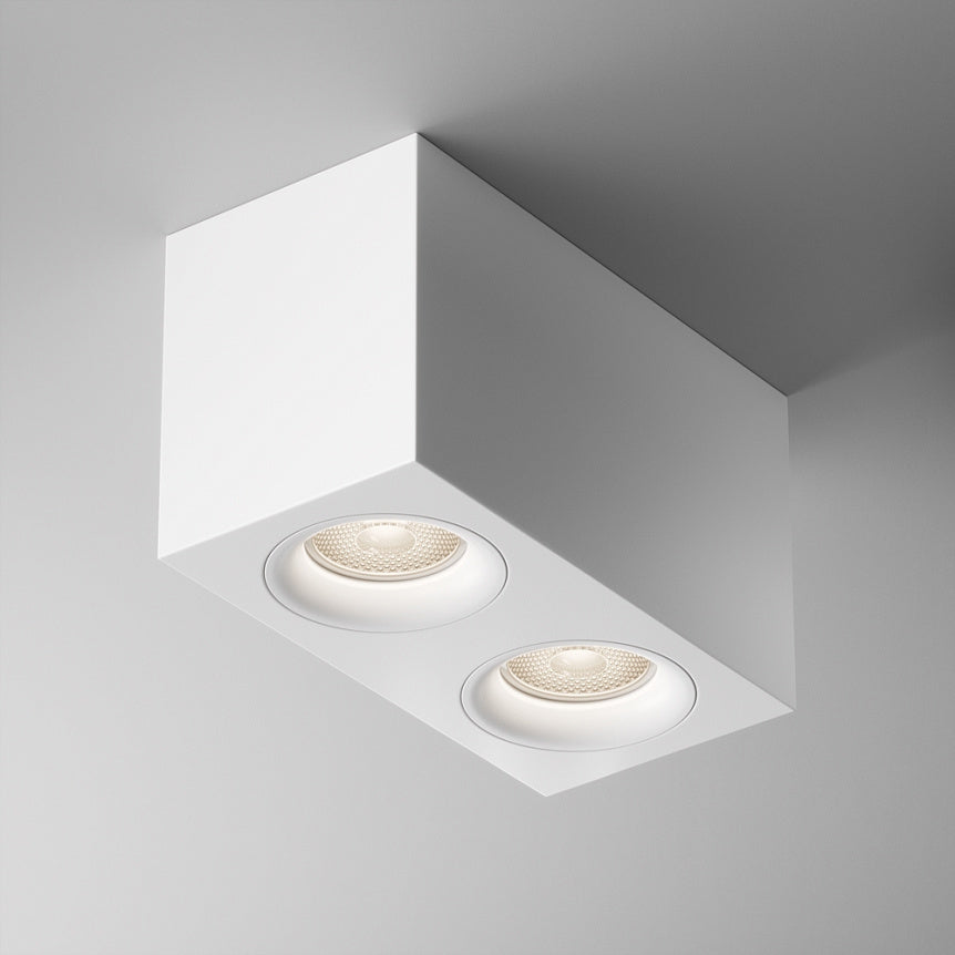 Deckenleuchte – Weißes Aluminium, 2× GU10, Rechteckige Form, IP20 Schutz - Slim | Maytoni
