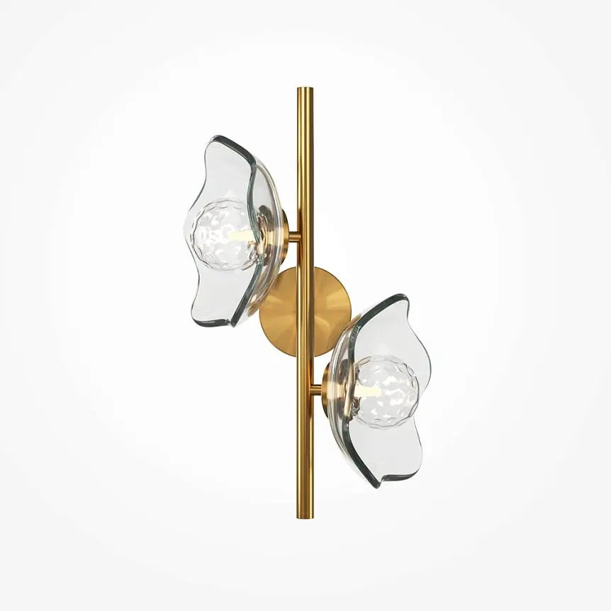 Wandleuchte – Messingfarbenes Metall und Gussglas, 2× G9 Fassungen, 2× 28 W, 45 cm Höhe - Miracle | Maytoni