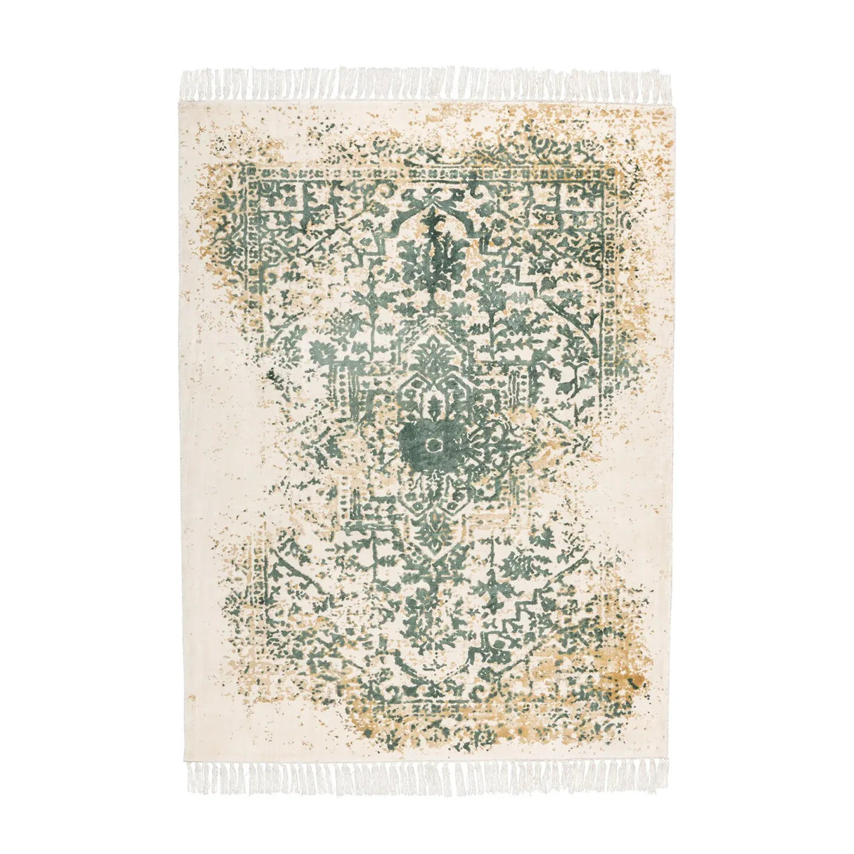 Viscose Short Pile Rug with Fringes Multicolor – Dolce Vita 425 | Kayoom