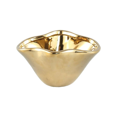 Keramiktopf - Giva Gold glazed unequal shape L von PTMD - Esszett Luxury | Stilvolles Wohnen mit Charakter