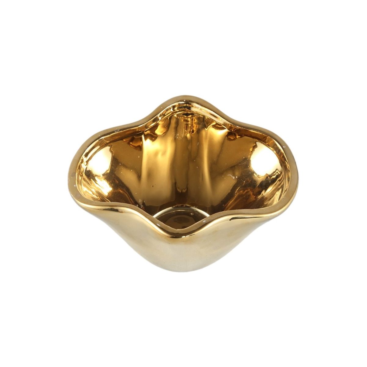 Keramiktopf - Giva Gold glazed unequal shape L von PTMD - Esszett Luxury | Stilvolles Wohnen mit Charakter
