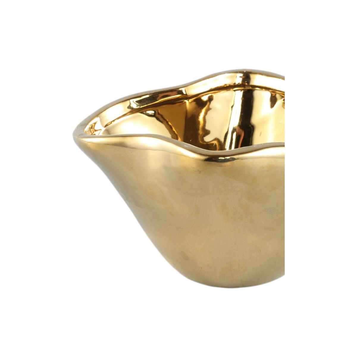 Keramiktopf - Giva Gold glazed unequal shape L von PTMD - Esszett Luxury | Stilvolles Wohnen mit Charakter
