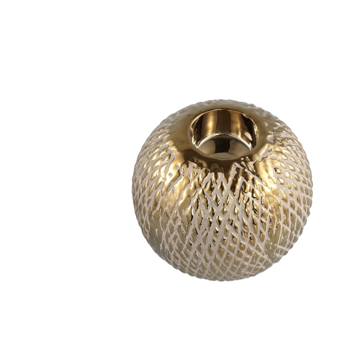 Keramiktopf - Helly Gold 11.5 x 11.5 x 10.0 cm von PTMD - Esszett Luxury | Stilvolles Wohnen mit Charakter