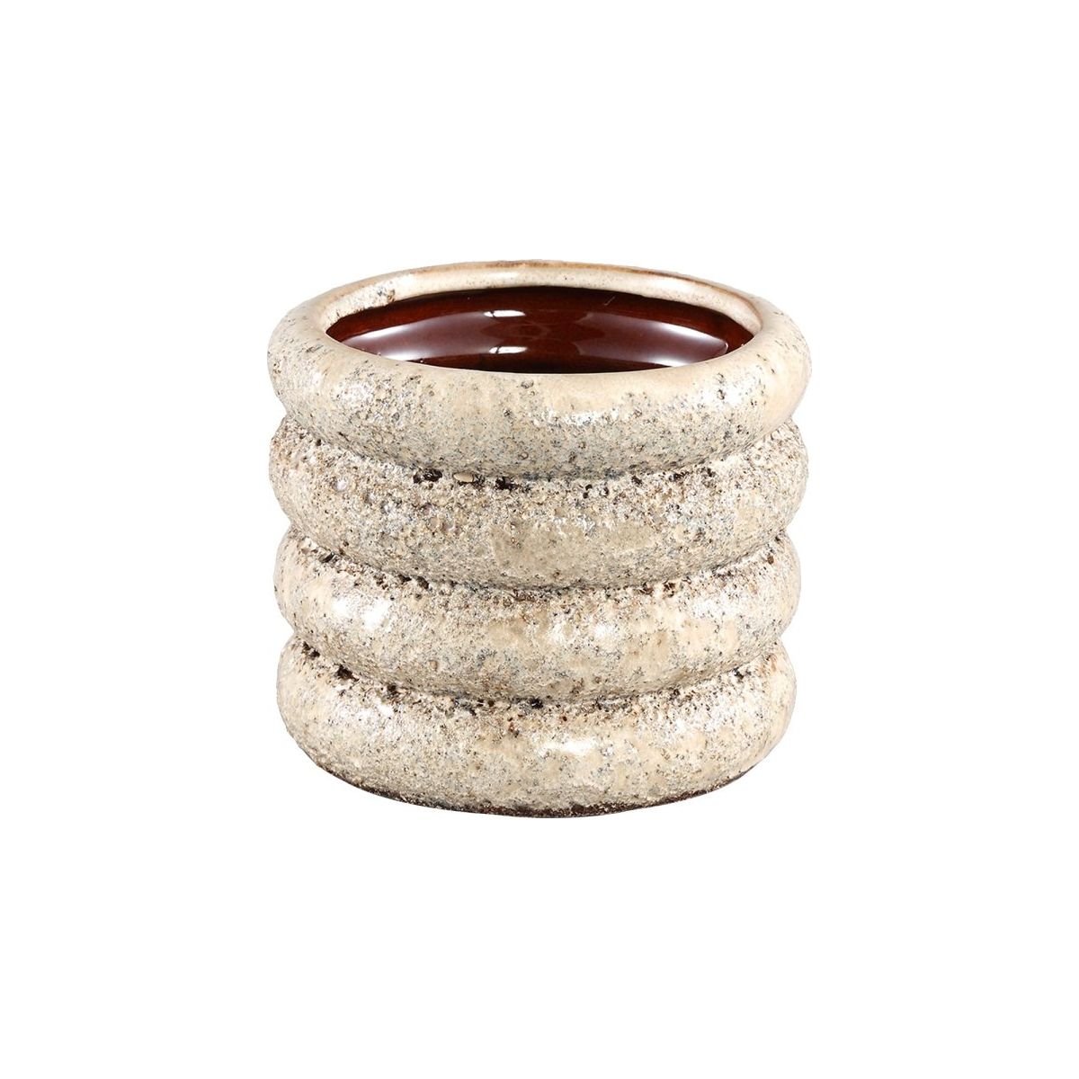 Keramiktopf - Neda Cream 11.5 x 11.5 x 10.0 cm von PTMD - Esszett Luxury | Stilvolles Wohnen mit Charakter