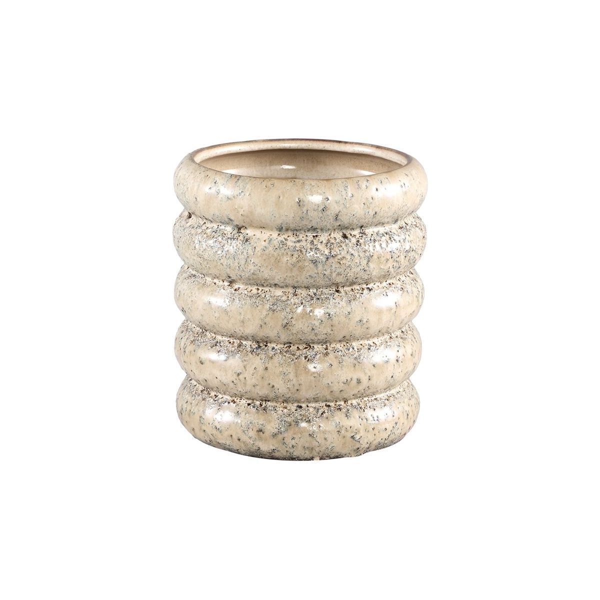 Keramiktopf - Neda Cream 13.0 x 13.0 x 15.5 cm von PTMD - Esszett Luxury | Stilvolles Wohnen mit Charakter