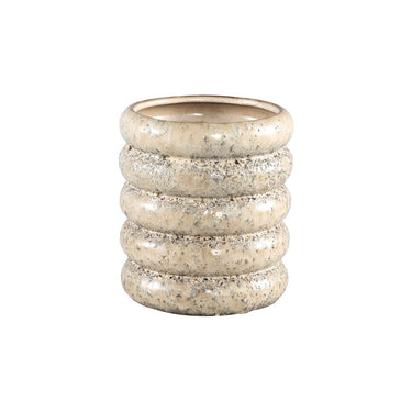 Keramiktopf - Neda Cream 13.0 x 13.0 x 15.5 cm von PTMD - Esszett Luxury | Stilvolles Wohnen mit Charakter