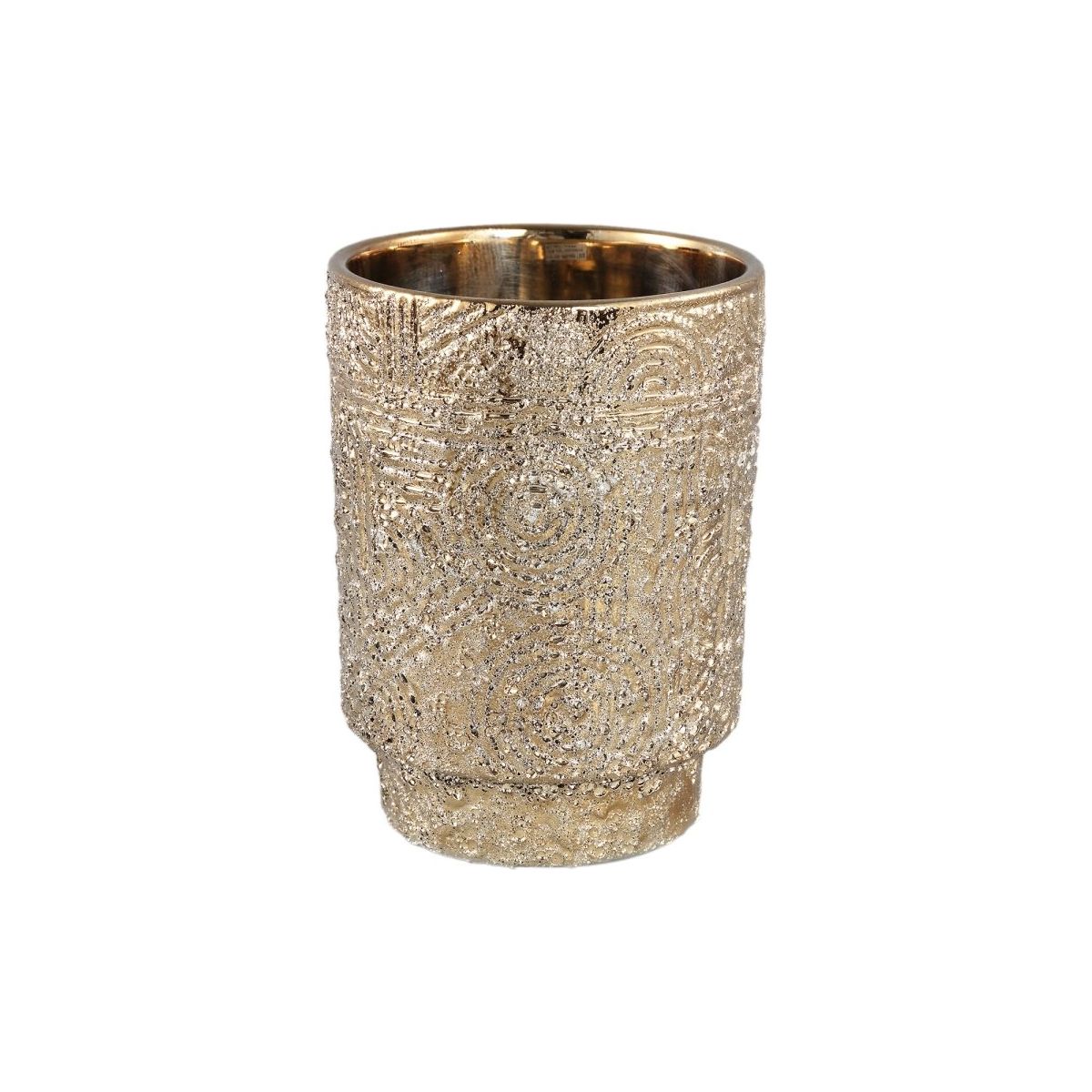 Keramiktopf - Rinah 14.0 x 14.0 x 19.0 cm Gold 1 von PTMD - Esszett Luxury | Stilvolles Wohnen mit Charakter