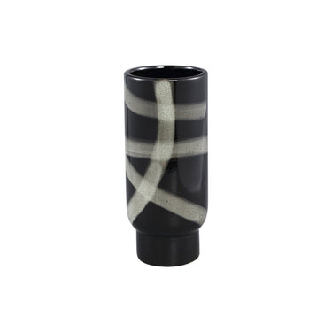 Keramikvase - Reddy Black M (Ø15 x 35 cm) von PTMD - Esszett Luxury | Stilvolles Wohnen mit Charakter