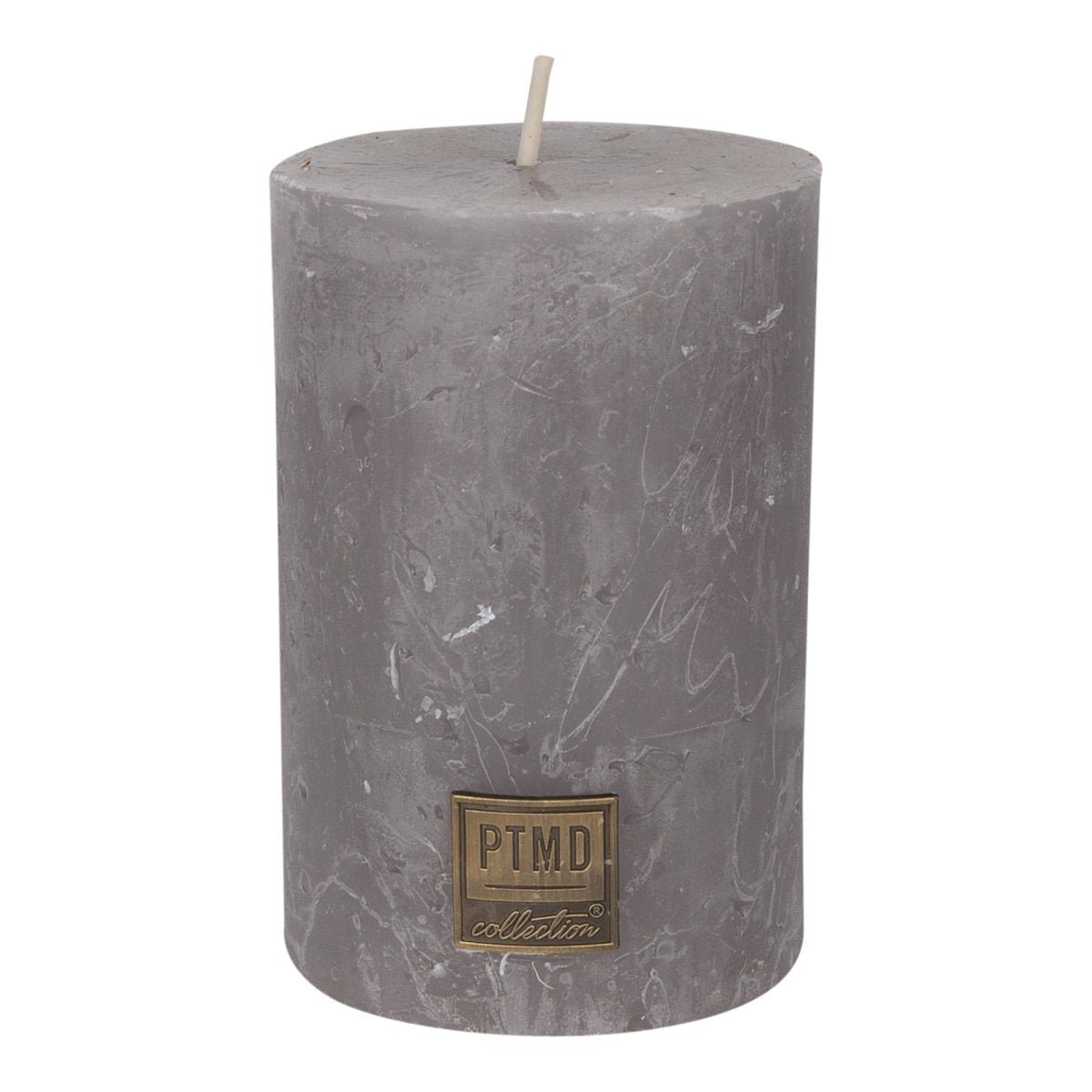 Kerze - Rustic 10x7 Suede Grey von PTMD - Esszett Luxury | Stilvolles Wohnen mit Charakter