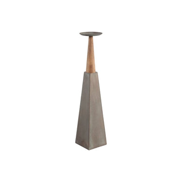 Kerzenhalter - Cinder Grey metal and wood piramid S von PTMD - Esszett Luxury | Stilvolles Wohnen mit Charakter